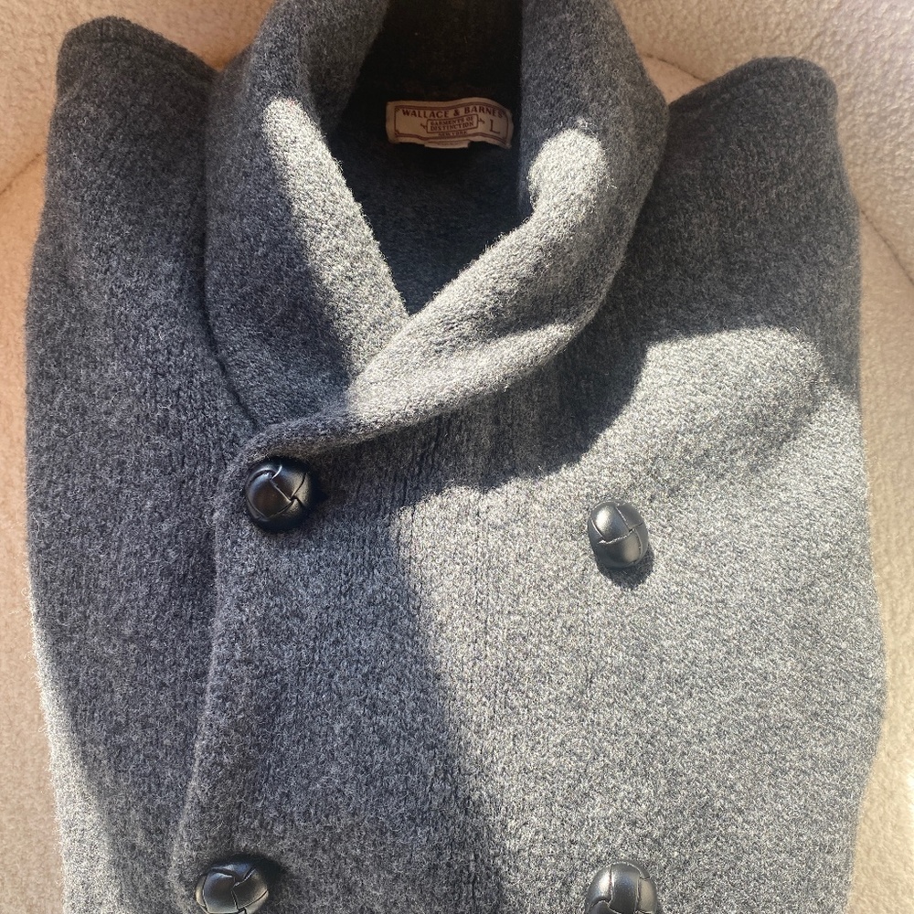 Wallace and Barnes for J.Crew wool shawl color cardigan